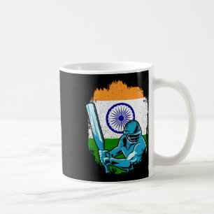 India Cricket Player Indian Flag Cricket Fan Coffee Mug