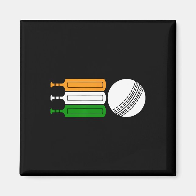 India Cricket Player Ll Indian Flag Cricket Team  Magnet (Front)