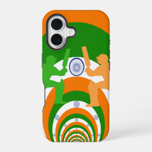 India Cricket Spirit Abstract Design iPhone 16 Case