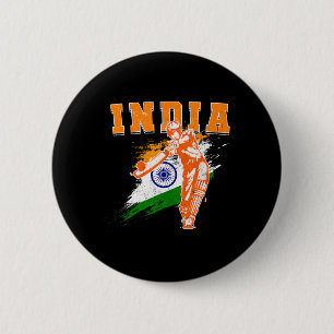 India Cricket Supporters Jersey Bharath Cricket Fa 6 Cm Round Badge