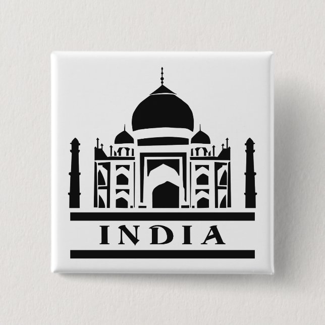 INDIA custom colour button (Front)