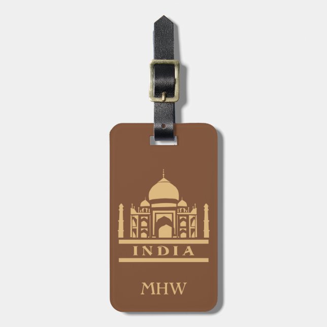 INDIA custom luggage tag (Front Vertical)
