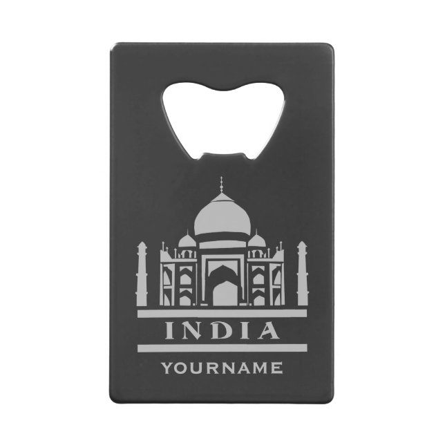 INDIA custom monogram & colour bottle opener (Front)