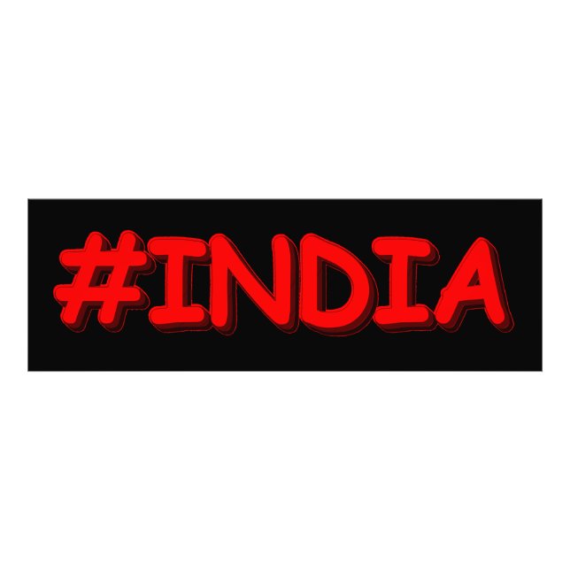 "#India" Cute Design. Buy Now Photo Print (Front)