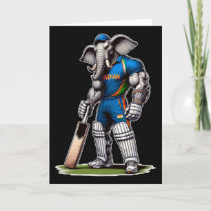 India Elephant Cricket Player Cricketer  Card
