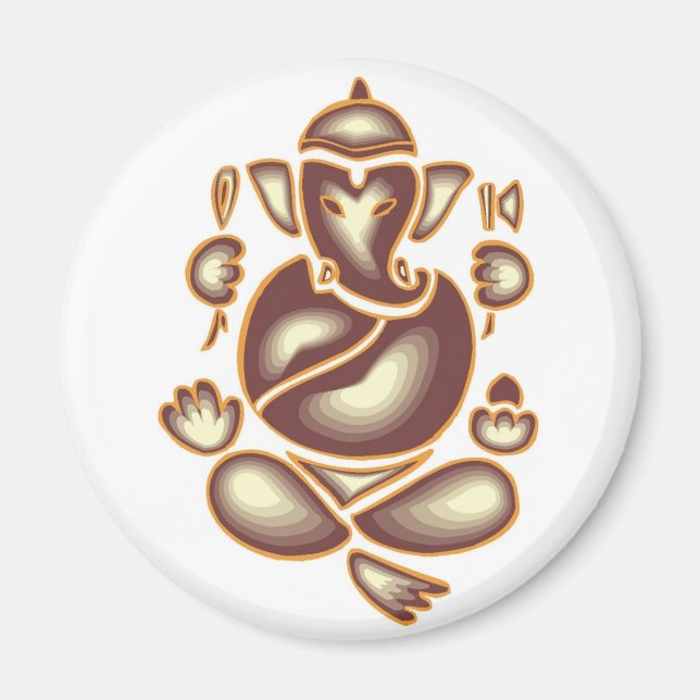 India Elephant Meditation Magnet (Front)