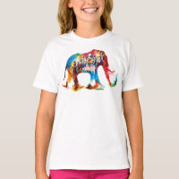 India Elephant Vintage Travel Love Watercolor