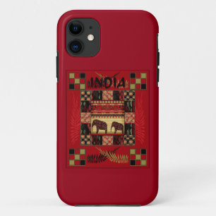 India ethnic patchwork elephants   Case-Mate iPhone case