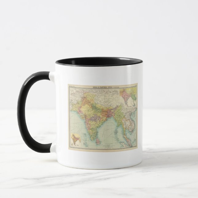 India & Farther India political Mug (Left)
