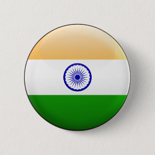 India Flag 6 Cm Round Badge
