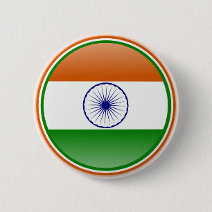 India Flag 6 Cm Round Badge