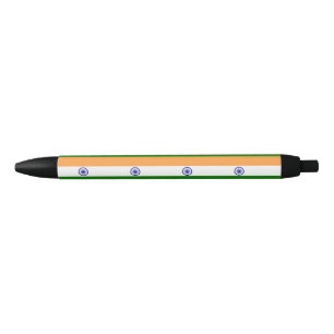India Flag Black Ink Pen