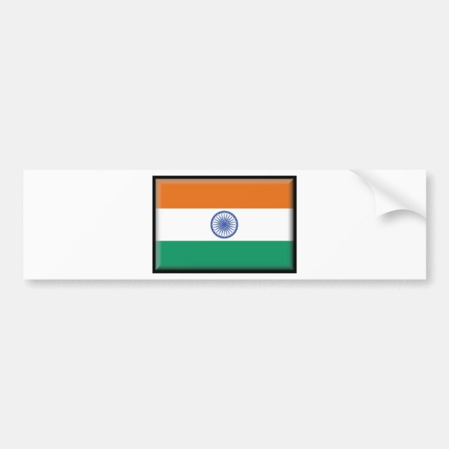 India Flag Bumper Sticker (Front)