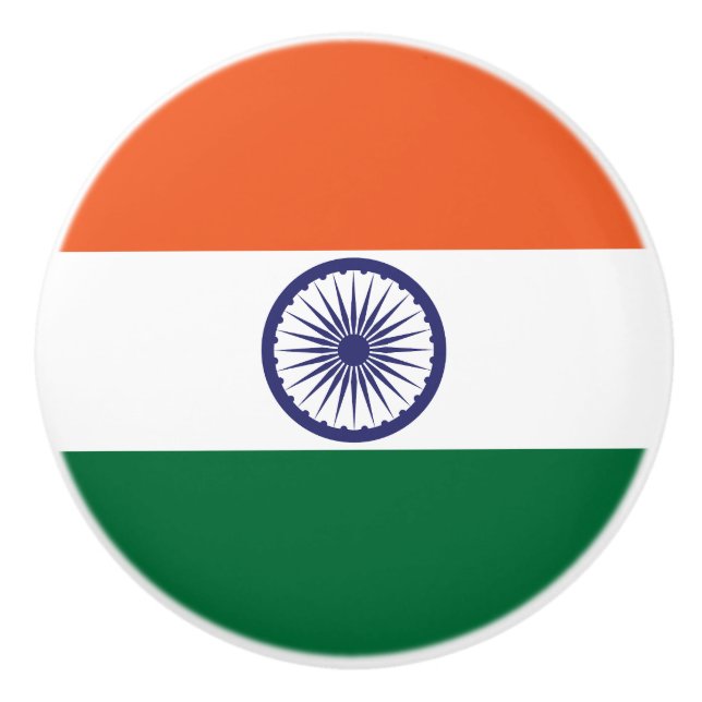 India Flag Ceramic Knob (Front)