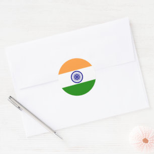 India flag classic round sticker