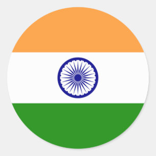 India flag classic round sticker