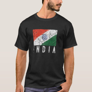 India Flag Distressed Desi Men Women Kids India T-Shirt
