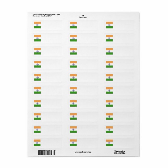 India Flag Emblem (Full Sheet)