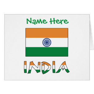 India Flag Heritage Personalised 