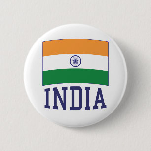 India Flag in Tricolor with Ashoka Chakra Desi 6 Cm Round Badge
