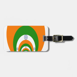 India Flag Kaleidoscope: Endless Unity & Patriotis Luggage Tag