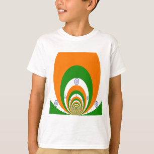 India Flag Kaleidoscope: Endless Unity & Patriotis T-Shirt