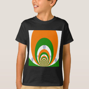India Flag Kaleidoscope: Endless Unity & Patriotis T-Shirt