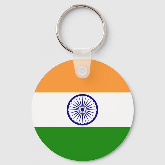 India Flag Key Ring (Front)