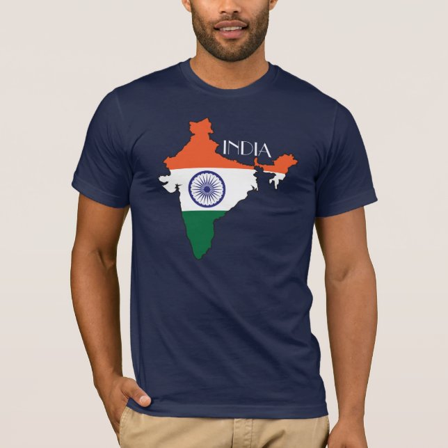 India Flag-Map Shirt (Front)