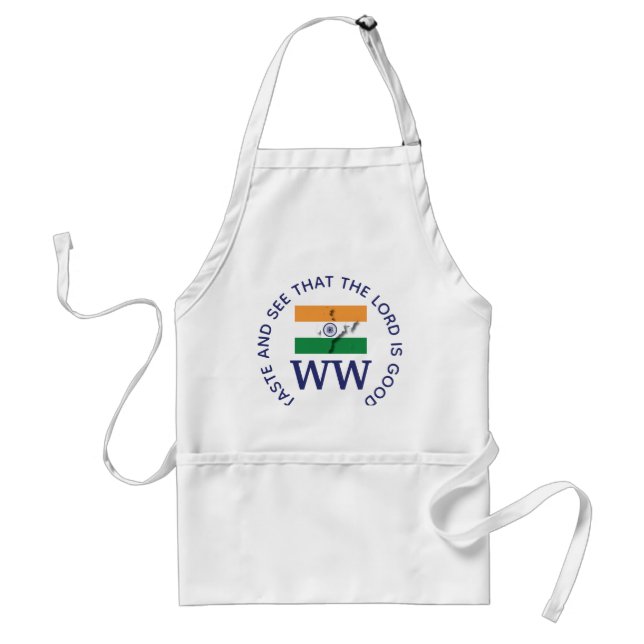 INDIA Flag | MONOGRAM | Scripture | Customisable Standard Apron (Front)