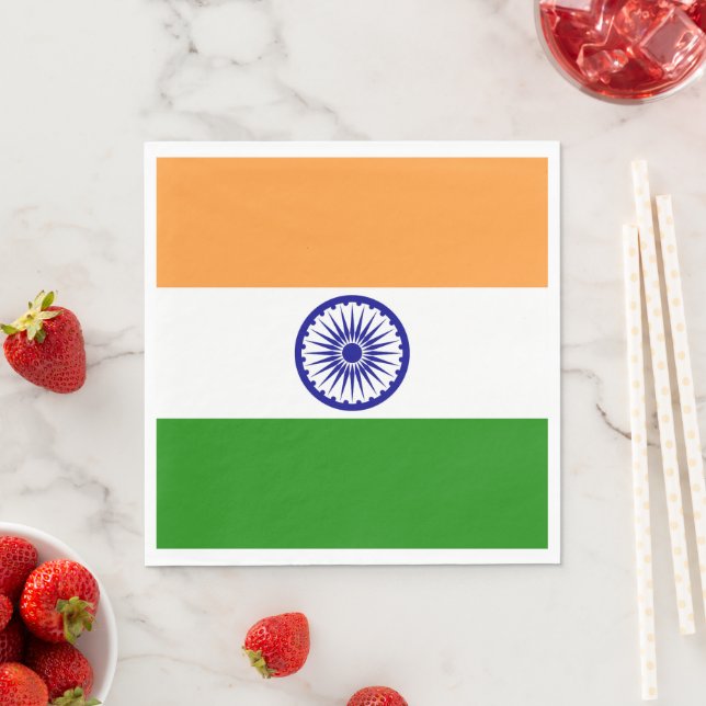 India flag napkin (Insitu)