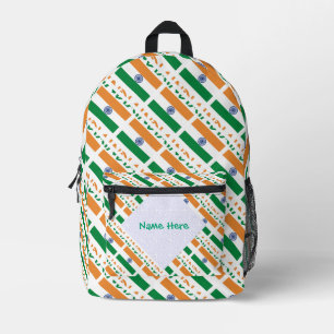 India Flag Personalised Heritage Printed Backpack