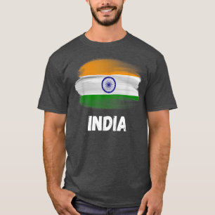 India Flag Pride Retro Indian Flag Family Matching T-Shirt