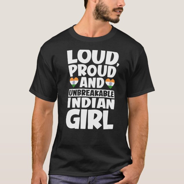 India Flag Proud Indians Men & Women   T-Shirt (Front)