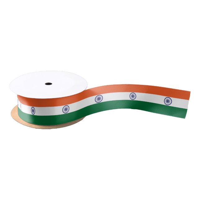 India Flag Satin Ribbon (Spool)