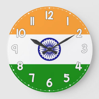 India Flag Wall Clock – Patriotic Indian Decor