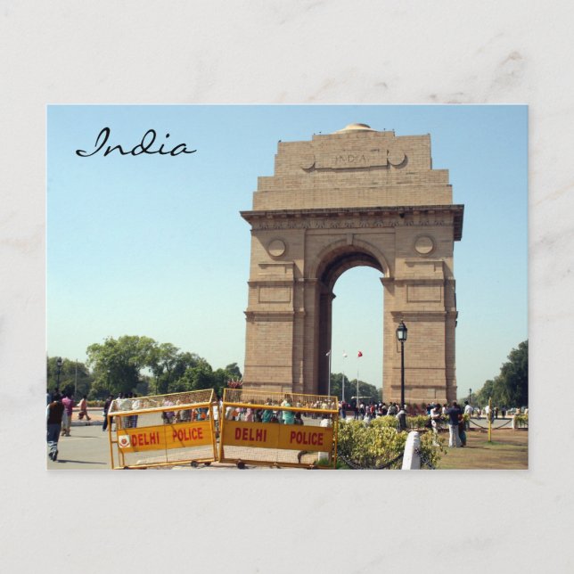 india gate police postcard (Front)