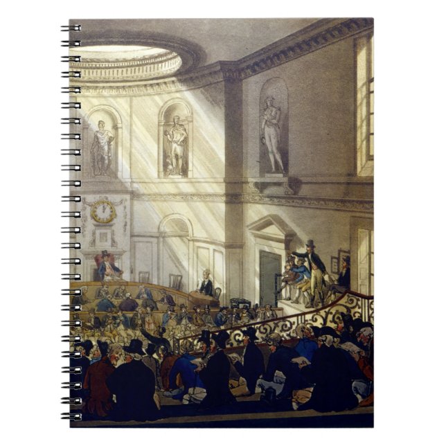 India House, The Sale Room, from 'Ackermann's Micr Spiral Notebook (Front)