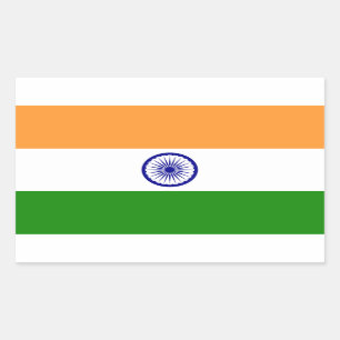 India IN Rectangular Sticker