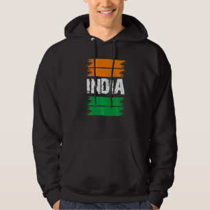 India Independence Day 15 August 1947 Indian Flag  Hoodie