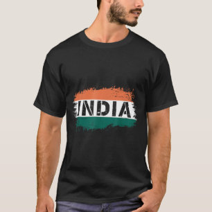 India Independence Day 15 August 1947 Indian Flag T-Shirt