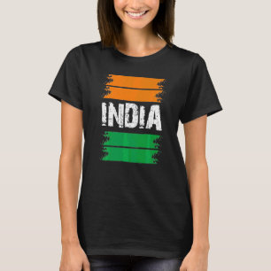 India Independence Day 15 August 1947 Indian Flag T-Shirt