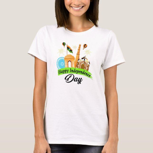 India Independence Day August 15 2021 T-Shirt (Front)