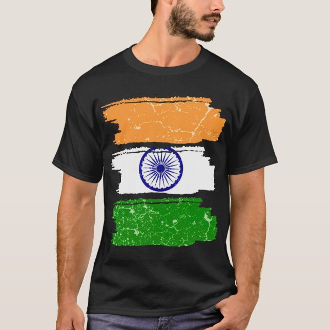 India India Flag T-Shirt (Front)