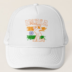 India Indian Cricket Player Batsman Design Trucker Trucker Hat