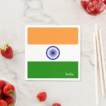 India & Indian Flag party fashion /sports fans Napkin<br><div class="desc">Paper Napkins: India & Indian Flag - love my country,  travel,  holiday,  national patriots / sports fans</div>