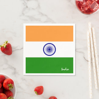 India & Indian Flag party fashion /sports fans Napkin