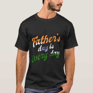 India Indian Flag Proud Love Father Daddy Fathers T-Shirt