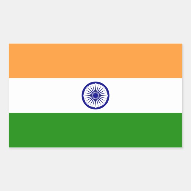 India/Indian Flag Rectangular Sticker (Front)
