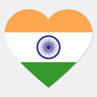 India/Indian Heart Flag Sticker